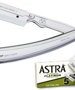 Navaja De Afeitar Parker 31r + 5 Astra Superior Platinum cuchillas de doble hoja