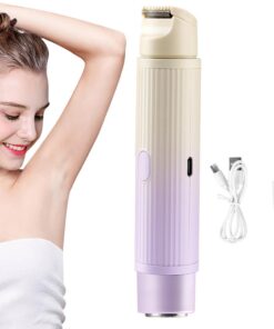 Maquinillas de afeitar eléctricas femeninas,Afeitadora eléctrica para | mujeres,Maquinillas de Afeitar de Doble Cabezal para Mujer | de afeitar recargables USB húmedo y seco afeitadora f
