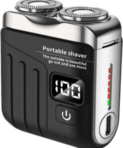 Afeitadora Eléctrica De Viaje Pantalla digital, diseño compacto y portátil | Recortador de barba con carga USB para el Cuidado Masculino en Viaje y en el Hogar