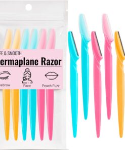 Dermaplane - Maquinilla de afeitar para rostro y cejas para mujer, maquinilla de afeitar profesional para cejas y afeitadoras faciales para mujeres con cuchillas de precisión, recortadora de cejas
