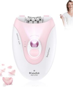 Glabours - Depiladora facial para mujer, depiladora con luz LED, dispositivo de depilación de dos velocidades, depiladora para mujeres, depiladora facial Pluxy para bikini, brazos, piernas, axilas