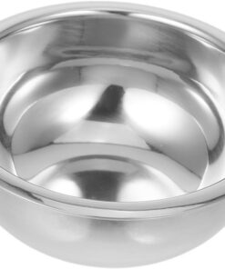 OUNONA Cuenco para Espuma de Afeitar de Metal Taza de Afeitar Resistente para Hombres Barberos Uso Salón o Hogar para Espuma