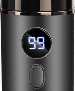 Mini afeitadora eléctrica portátil afeitadora de viaje portátil con pantalla digital recargable y lavable para hombres.
