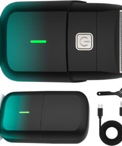Afeitadora eléctrica con una sola y recargable por USB para un aseo sin esfuerzo en el hogar o viajes, afeitadora USB de diseño moderno para hombres.