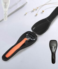 Estuche de almacenamiento portátil para maquinilla de afeitar, soporte de plástico de tamaño de viaje, caja protectora con compartimentos dobles para maquinillas de afeitar, organizador compacto para