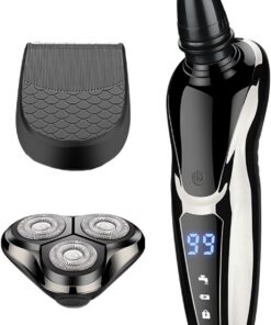 Recortadora de pelo inalámbrica, afeitadora de barba portátil para hombres | batería de 600 mAh con agarre ergonómico, dispositivo recargable por USB, accesorio de aseo compacto para viajes y