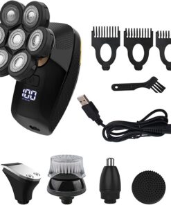 5 en 1 Afeitadora eléctrica para hombres Multifuncional Corte de pelo Nariz Cabello Recortador de pelo inalámbrico Impermeable USB Cargando Belleza Conjunto de cumpleaños Regalo