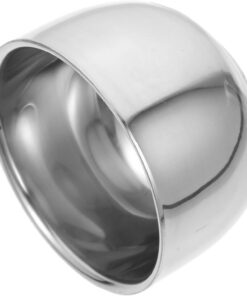 Healeved Tazón de Afeitar de Aluminio Reutilizable para Hombres, Cuenco Metálico Compacto y Portátil, Base Estable Antideslizante, Adecuado para Afeitado Doméstico y Viaje