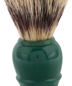 Brocha de Afeitar para Hombre Cerdas Suaves, Verde | Púas de Poliestireno y Pelo de Cerdo, para Vello Facial y Viaje, Elimina Suciedad y Grasa