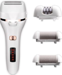 Afeitadora para Mujer, 4 en 1, Impermeable, Indolora, Eléctrica, para Rostro, Brazos, Piernas y Línea de Bikini, con Rodillo para Eliminar Callos,