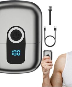 Afeitadora Eléctrica Para Hombre Kit de Aseo Recargable Recortadora | Pequeña Afeitadora Recortadora Eléctrica para Hombre Húmedo y , Piel Sensible, Recorte de Precisión Barba Patillas