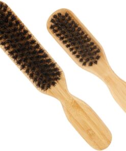 Hemobllo Cepillo para Afeitar Masculino, 2 Piezas Mango de Bambú Ergonómico y Cerdas de Nylon, Adecuado para Afeitado en Casa