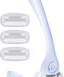 Billie Maquinillas de afeitar para mujer - Maquinilla de afeitar para mujer + 4 recambios de maquinilla de afeitar de 5 cuchillas + soporte magnético - Azul frío