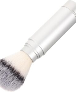 Ciieeo Brocha de Afeitar para Hombres Portátil de Metal y Fibra para Eliminar Residuos y Crear Espuma, Adecuado para Uso en Viaje y Limpieza Facial