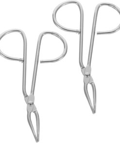 STOBAZA Pinzas Depilar de Acero Inoxidable para Cejas Mango de Tijera y Punta Inclinada, 2piezas Ligeras y Multifuncionales para Moldear Cejas