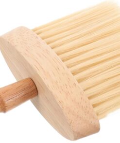 Cepillo de Peluquería para Cuello de Madera Beige para Peluquería | Cepillos de Peluquería Profesional, Cepillo Manual de Limpieza para Cortar el Cabello, Fácil de Guardar y Transportar