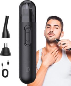 Recortadora Nasal Eléctrica Recortador Cejas, Tijeras Afeitado Facial, | Desmontable Recortador de cejas y tijeras afeitadoras faciales, para hogar, coche, viaje, regalo para nov
