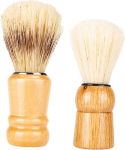 Healeved 4 Piezas cepillo para barba tejón brocha de afeitar de cuidado personal afeitado the cepillo de afeitar barba cepillo para afeitar la barba manual plumero Accesorios