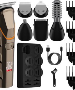 Afeitadora eléctrica portátil recargable para barba de viaje con herramienta de corte pequeña impermeable adecuada para hombres, juego de cortador eléctrico