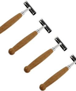 YARNOW Maquinilla de Afeitar Manual Paquete de 4 Piezas Cómoda y Práctica Mango de Bambú y Acero Inoxidable para Viajes y Salones de Belleza