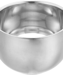 Ciieeo Taza de Afeitar para Hombre de Acero Inoxidable 200ml Base Redondeada Estable y Diseño Elegante Afeitado Profesional y Práctico