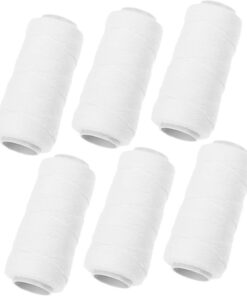 Hilos de Depilación Facial de Algodón 6 Rollos Blanco
