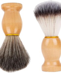 2 piezas Brocha de Afeitar Profesional con Cerdas Suaves de Nylon para Espuma y Limpieza Facial Cepillo de Barbero Multifuncional para Afeitado Manual y Salón de Peluquería