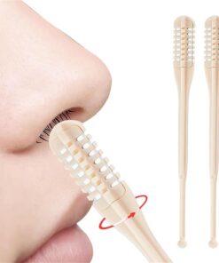 Cortapelos nasal mejorado 2 en 1 con rotación de 360° para orejas y fosa nasal, herramienta de depilación para hombre y mujer (beige, 10 cm)