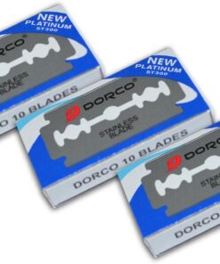 Dorco ST300 Platinum - Cuchillas de afeitar de doble filo, 30 unidades