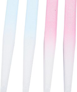 VALICLUD 4piezas Pinzas de Precisión de Acero Inoxidable para Moldear Cejas Depilación Facial y Extensiones de Pestañas de Pinzas para Cejas