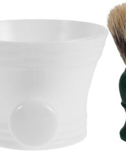 OUNONA Kit de Afeitado para Hombre Cuenco de Abs, Cepillo Delicado para Vello Facial, Adecuado para Uso Hogar y Viajes