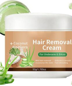 Crema Depilatoria Corporal Cuidado Hidratante Calmante para la Piel | 50g Crema Depilatoria para Zona del Bikini Para Zonas Íntimas Piernas Espalda Pecho Axilas Hogar Viajes Boda