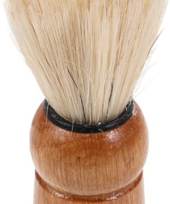 Brocha para Barba Mango de Madera y Cerdas de Tejón, Cepillo Espumoso para Afeitado y Peinado, Herramienta para Hombres Viajeros