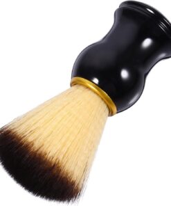 Ciieeo Cepillo de Afeitar y Brocha para Bigote Cerdas de Nylon Dobles y Mango de Madera, Herramienta Espumosa para Cuidado de Barba en Hombres Color Aleatorio