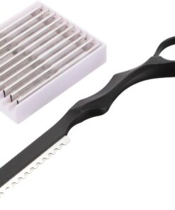 Maquinilla de Afeitar Manual 1 Juego para Cortar el Cabello Negro | Herramienta Profesional de Corte de Pelo , con Cuchillas de Repuesto , Aleación de Zinc y Acero Inoxidable