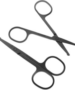 Ciieeo Tijeras para Vello Nasal de Acero Inoxidable con Puntas Redondas, Recortadoras de Precisión Compactas para Depilación Segura en Hombres y Mujeres, Accesorio Portátil para Cuidado