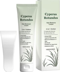 Crema Depilatoria 100 g De Extractos Naturales Con Espátula | Crema Depilatoria Para Vello No Deseado Para Axilas, Piernas, Brazos, Espalda, Abdomen, Hogar, Viajes Y Salones De Belleza