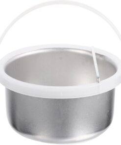 Healeved Recipiente Color Plata de para Derretir Cera Depilatoria Diseño de Mango para Máquina de Derretir Cera
