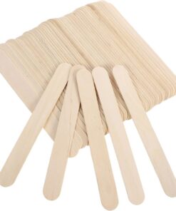 Espátulas Depilatorias de Madera Desechables, 6 Cajas de 100 Piezas | Color Beige, Superficie Lisa sin Rebabas, Ligeras y Fáciles de Llevar, para Cejas y Cuerpo