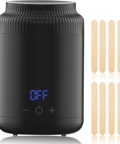 Calentador de cera de 200 ml, 40 W, mini calentador de cera eléctrico, pantalla táctil LED inteligente, diseño portátil, adecuado para dar forma a las cejas, depilación corporal, nariz, cuidado de
