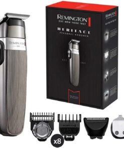 Remington Recortadora de Barba y Cortapelos Heritage - Barbero y Máquina de Cortar Pelo Inalámbrico, Cuchillas de Acero Inoxidable, 11 Accesorios, 60 min Autonomía, Resistente al Agua - PG9100
