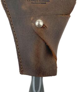 Hide & Drink Rustic Leather Razor Cover Handmade by Bourbon Brown