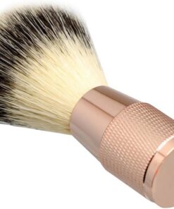 MAGICLULU Cepillo para Barba y Bigote y Mango de Aleación de Aluminio para Hombres Cerdas Suaves de Nailon Portátil y Ligero Adecuado para Viaje y Uso al Aire Libre