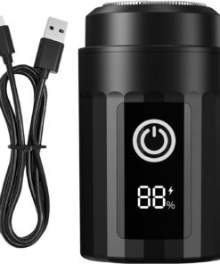 Afeitadora Eléctrica Hombre Recortadora de barba inalámbrica y húmedo | Cortadora de Barba Seca y Mojada para Hombre Hogar Coche Viajes Esposo Novio Hermano Cumpleaños Día del Padre
