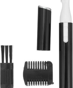 Toyvian Depiladora Facial Eléctrica Recortadora Portátil de Aluminio para Cejas Peine y Cepillo para Perfilar y Dar Forma, Fácil de Llevar Bolsillo