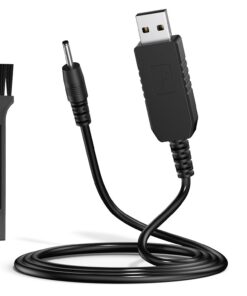 Cable de carga para afeitadora de 5 V para cargador de barba Braun, cable de alimentación USB de 150 cm, cable de carga para afeitadora eléctrica Braun MGK3321, MGK3335
