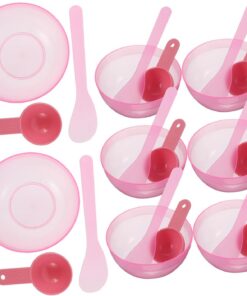 Healeved 10 juegos Tazones para con Paleta y Cuchara Herramientas para Cuidado Casa y Spa