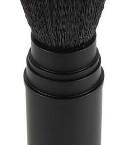 STOBAZA Brocha de Afeitar Portátil de Cerdas de Nylon y Aleación de Aluminio Ligera para Viaje y Afeitado Húmedo con Diseño Moderno para Cuidado Facial Masculino