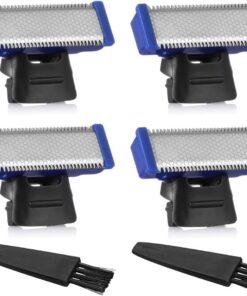 Paquete de 4 cabezales de repuesto para afeitadora recargable Solo Trimmer Micro y Touches cabezal de corte de repuesto incluye 2 cepillos de limpieza
