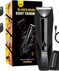 Afeitadora corporal para hombres, afeitadora de pelo púbico, impermeable, eléctrica para hombres